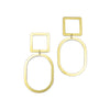 Square Oval Earrings Large