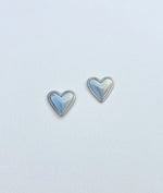 Heart Posts in Silver