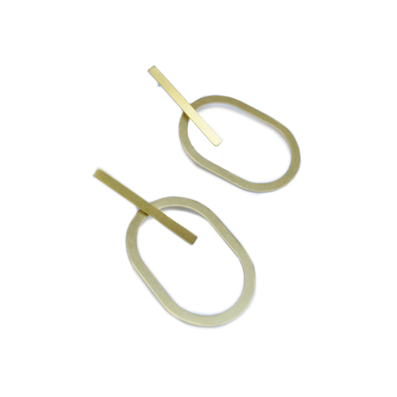 Oval Intersection Earrings