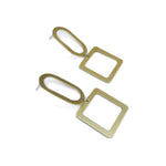 Oval Square Earrings Small