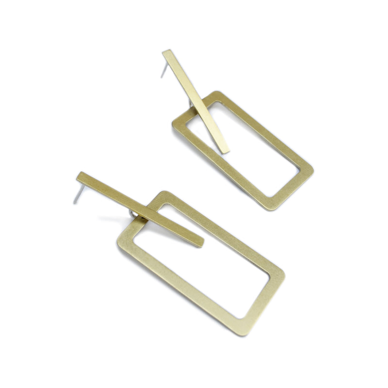 Rectangle Intersection Earrings
